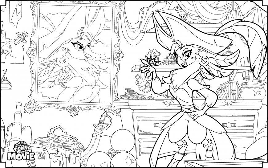 My Little Pony The Movie coloring page with Captain Celaeno