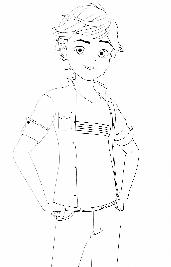 Adrian From Miraculous Lady Bug Coloring Pages Coloring Pages