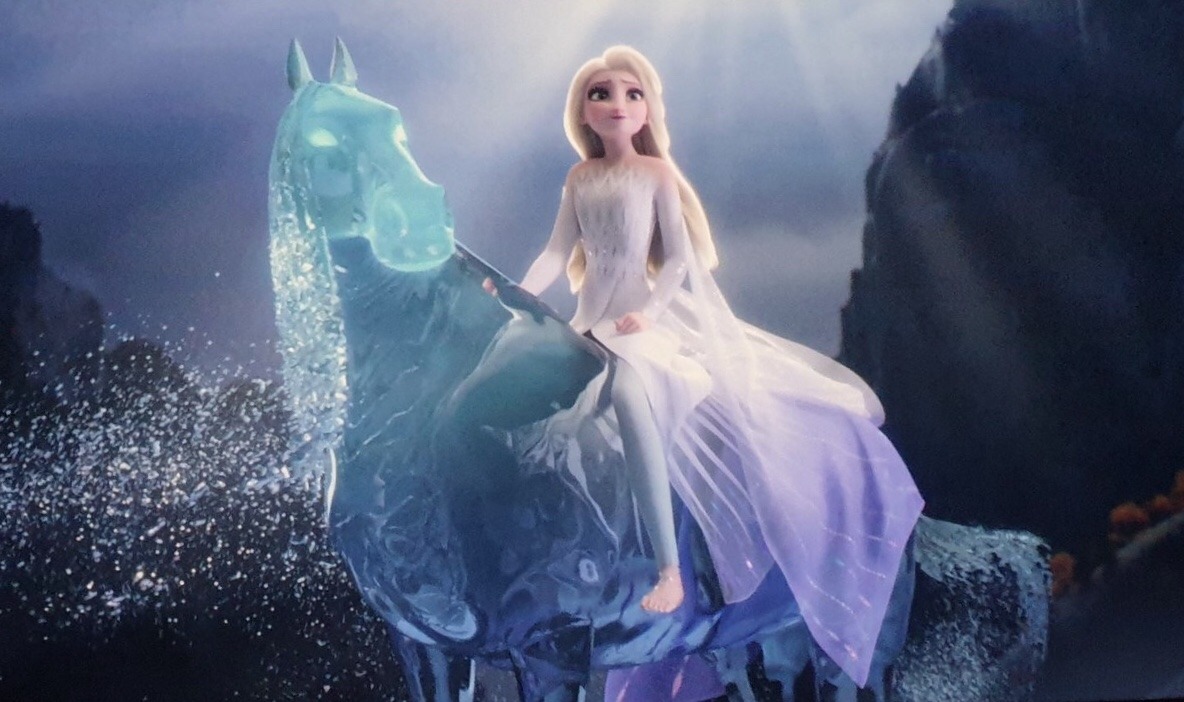 Images With Elsa In Her New Snow Queen Look With Her Hair Down From