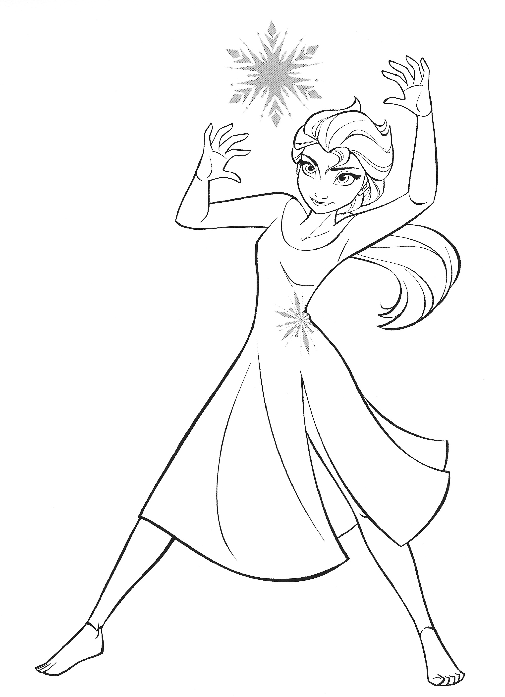 Cartoon Disney Coloring Pages Frozen 2 for Kids