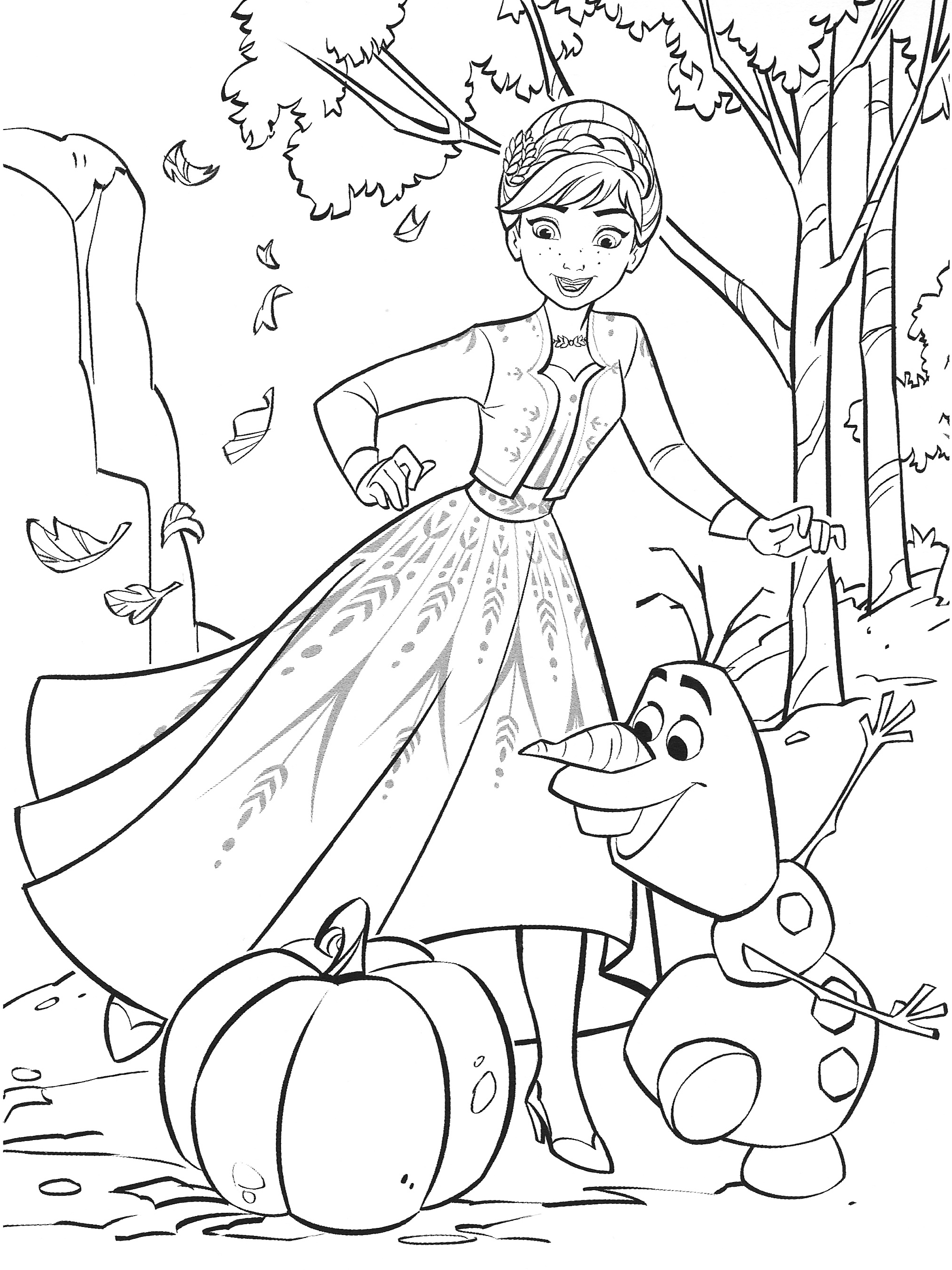 New Frozen 2 coloring pages with Anna