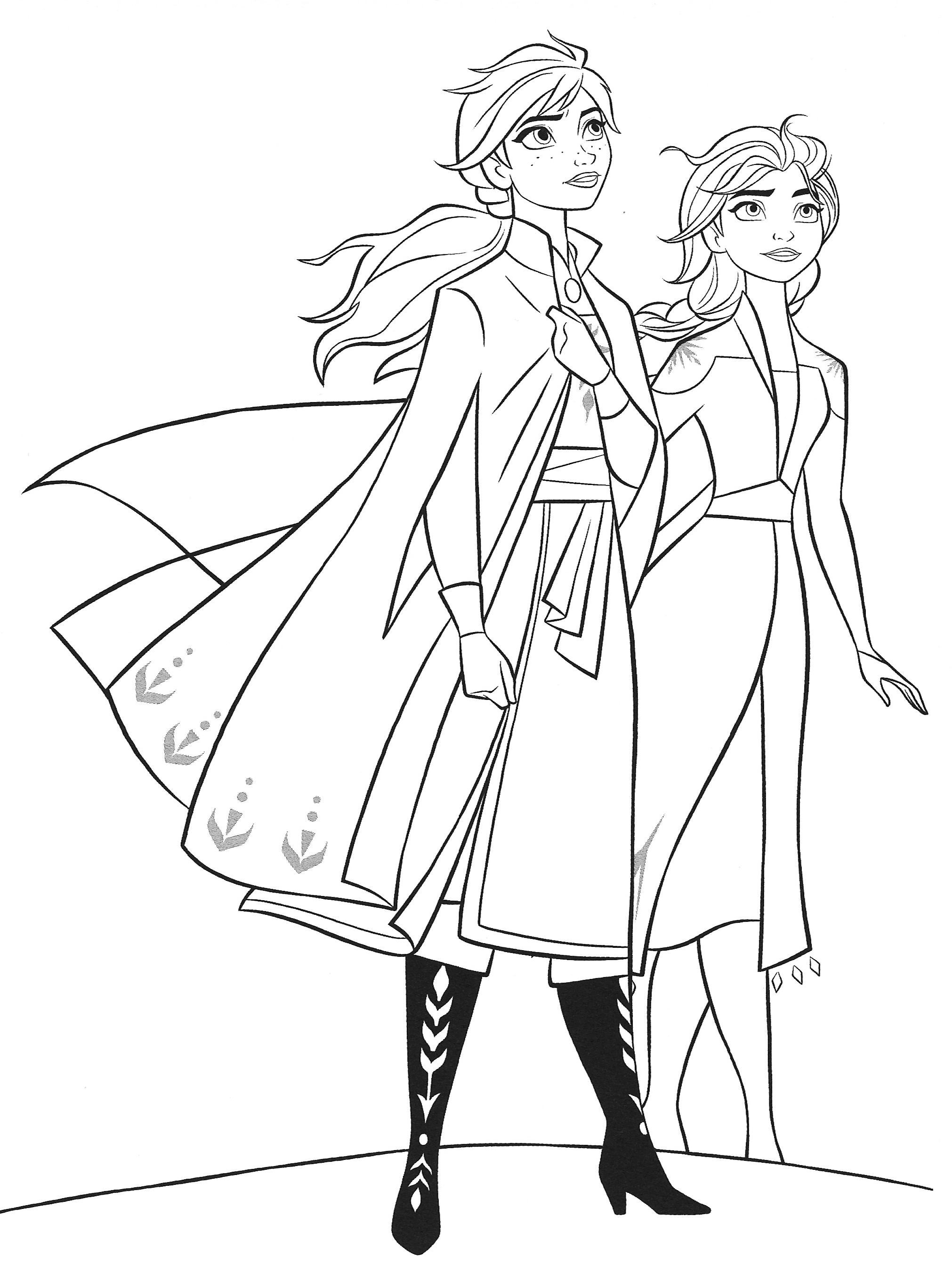 Frozen 2 Elsa And Anna Coloring Pages YouLoveIt