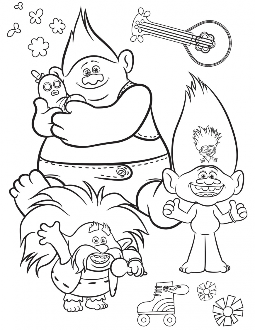 Trolls World Tour Coloring Pages - Youloveit.com