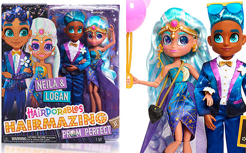 Hairdorables Hairmazing Prom Perfect 2-Pack Neila and Logan doll set is available now