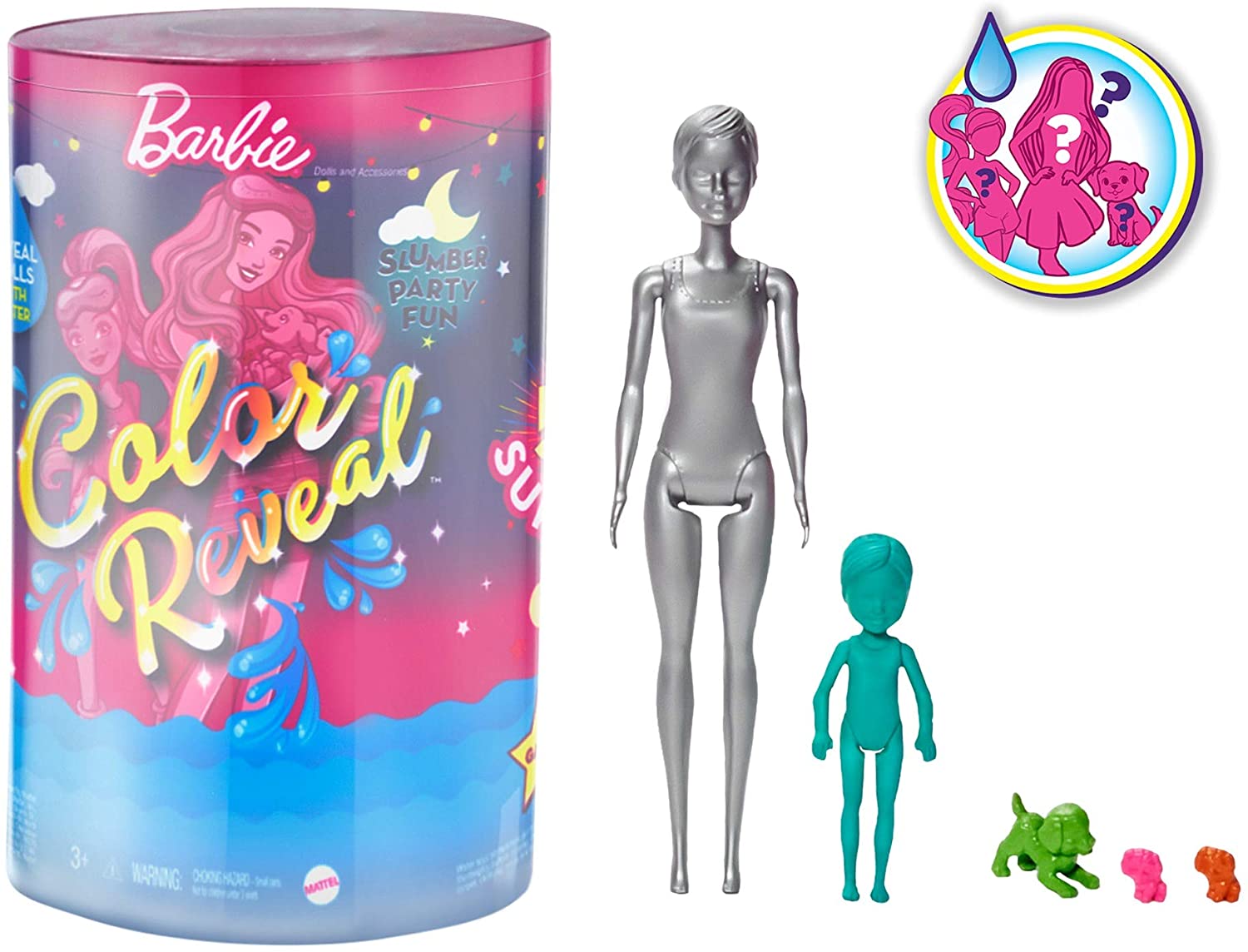Barbie Color Reveal Slumber Party Fun Set, 50+ Surprises