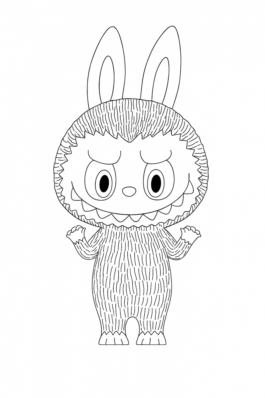 Classic Style Labubu coloring page