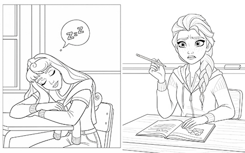 Disney Princess Back to School Coloring Pages Disney Princess Back to School Coloring Pages
