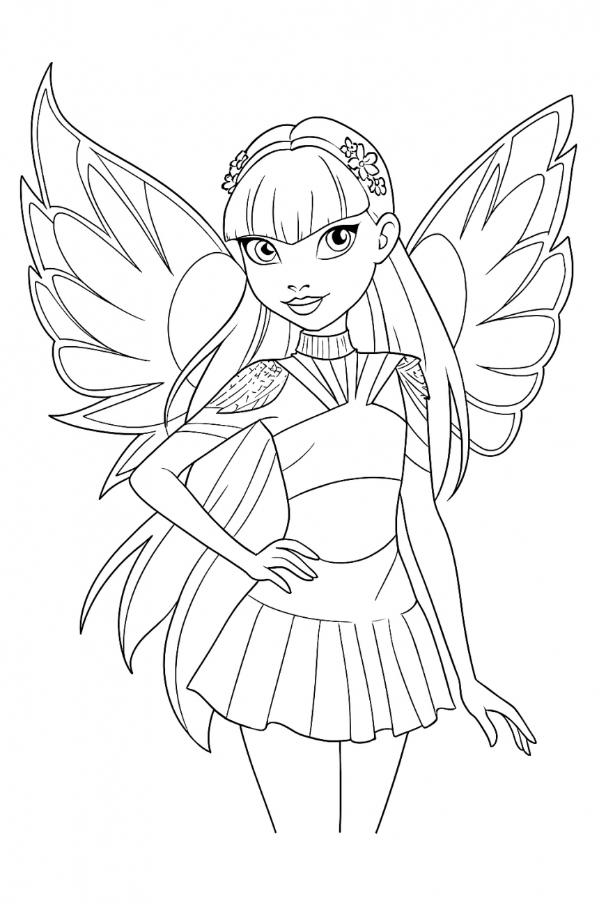 Winx Magic is Back Stella transformation coloring page