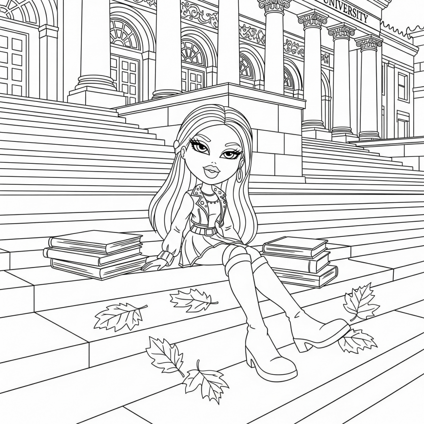 Bratz Back to School Coloring Pages
