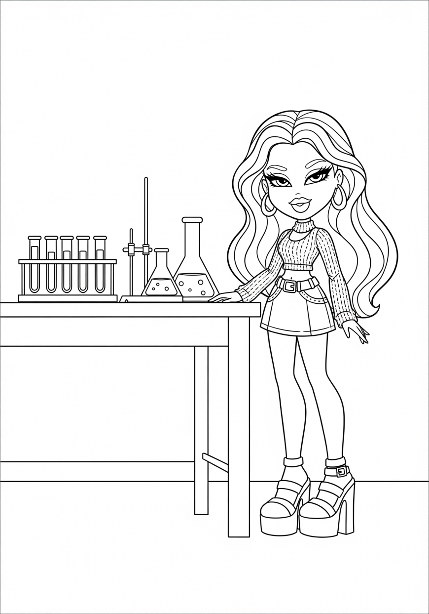 Bratz Back to School Coloring Pages