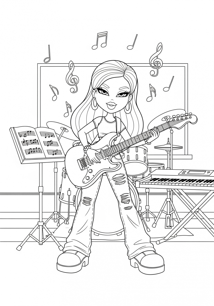 Bratz Back to School Coloring Pages
