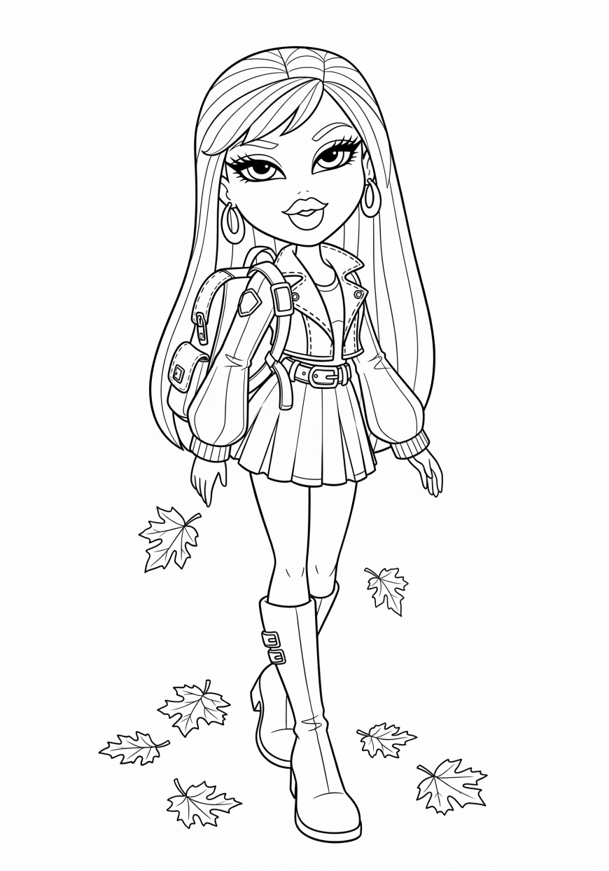 Bratz Back to School Coloring Pages