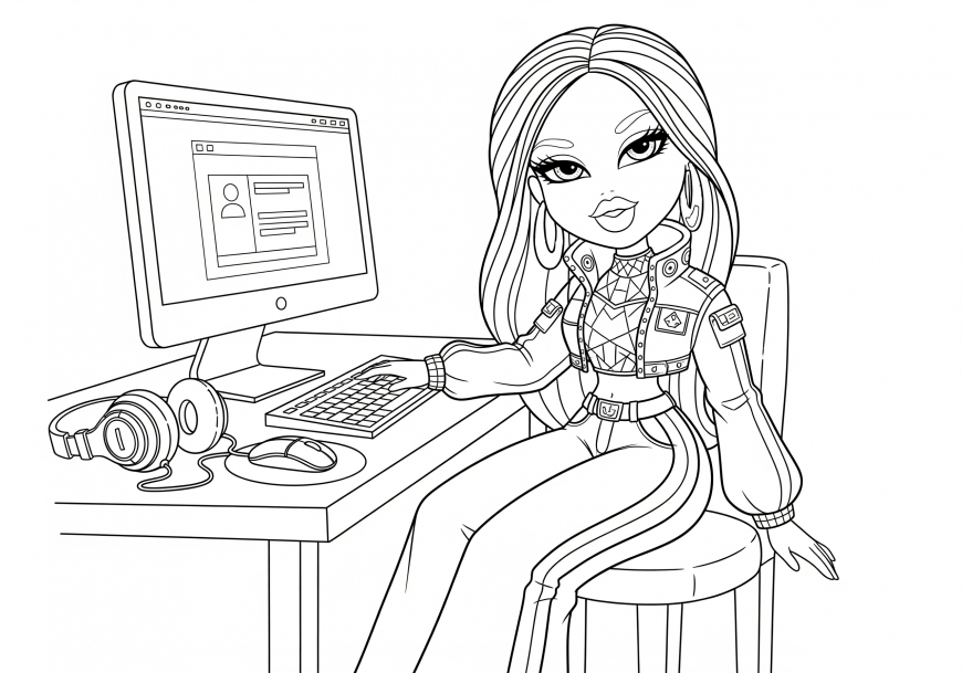 Bratz Back to School Coloring Pages