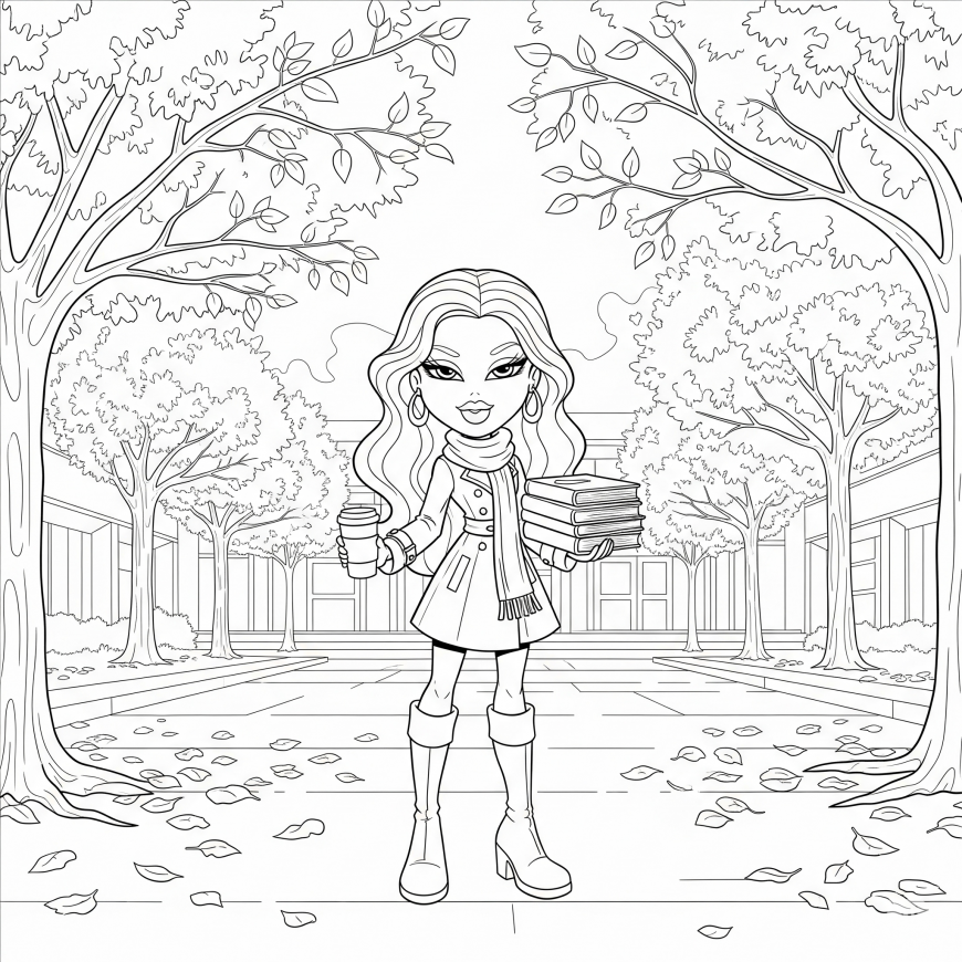 Bratz Back to School Coloring Pages
