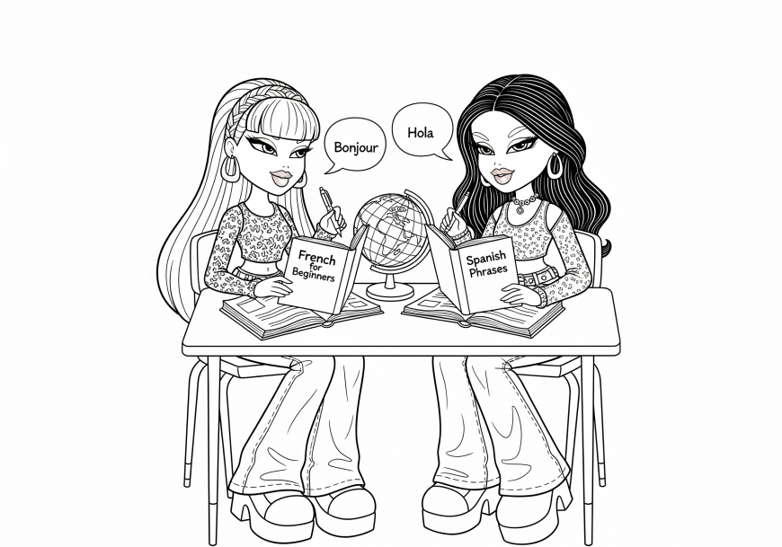 Bratz Back to School Coloring Pages