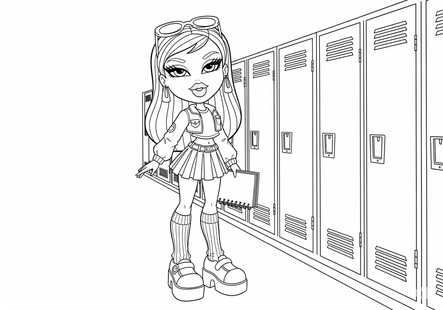 Bratz Back to School Coloring Pages