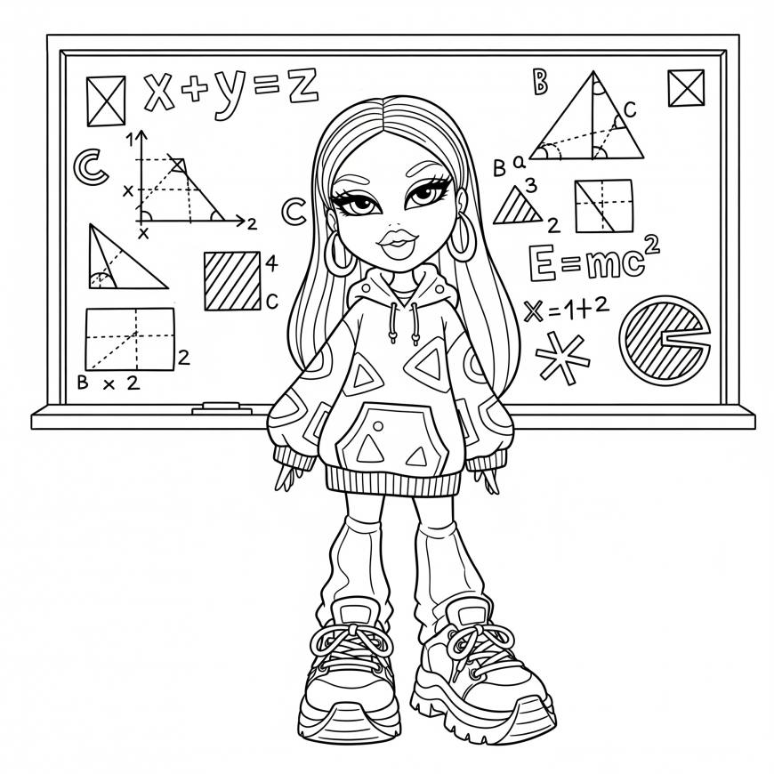 Bratz Back to School Coloring Pages
