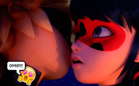 Ladybug + Cat Noir's First Kiss 🌟 Miraculous: Ladybug & Cat Noir, The Movie