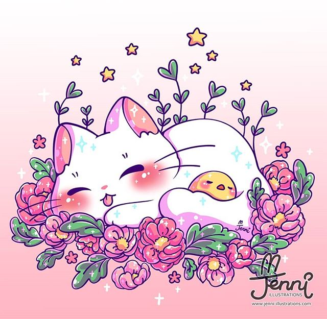 Kawaii Cat M Jenni Illustrations - Free Vector Download 2020
