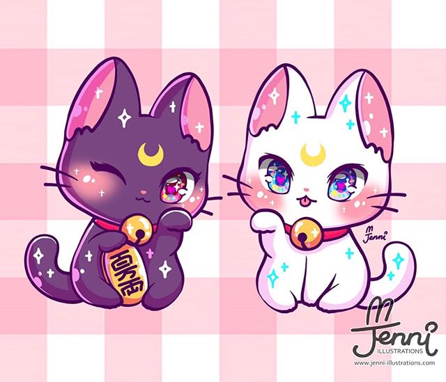 Cutest art of sparkling kittens from Jennillustrations - YouLoveIt.com