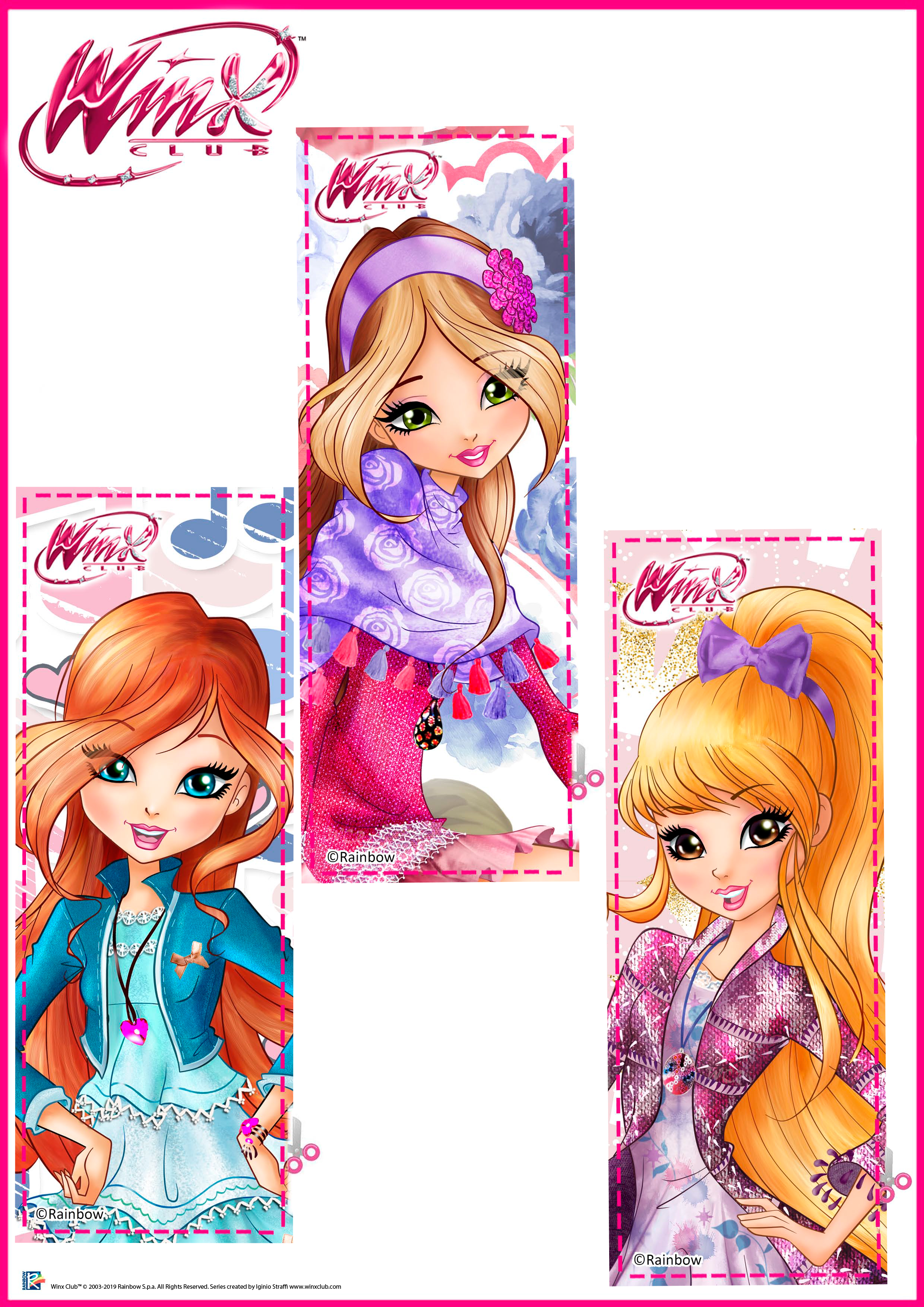 Winx Club season 8 bookmarks with Bloom, Flora and Stella's arts -  