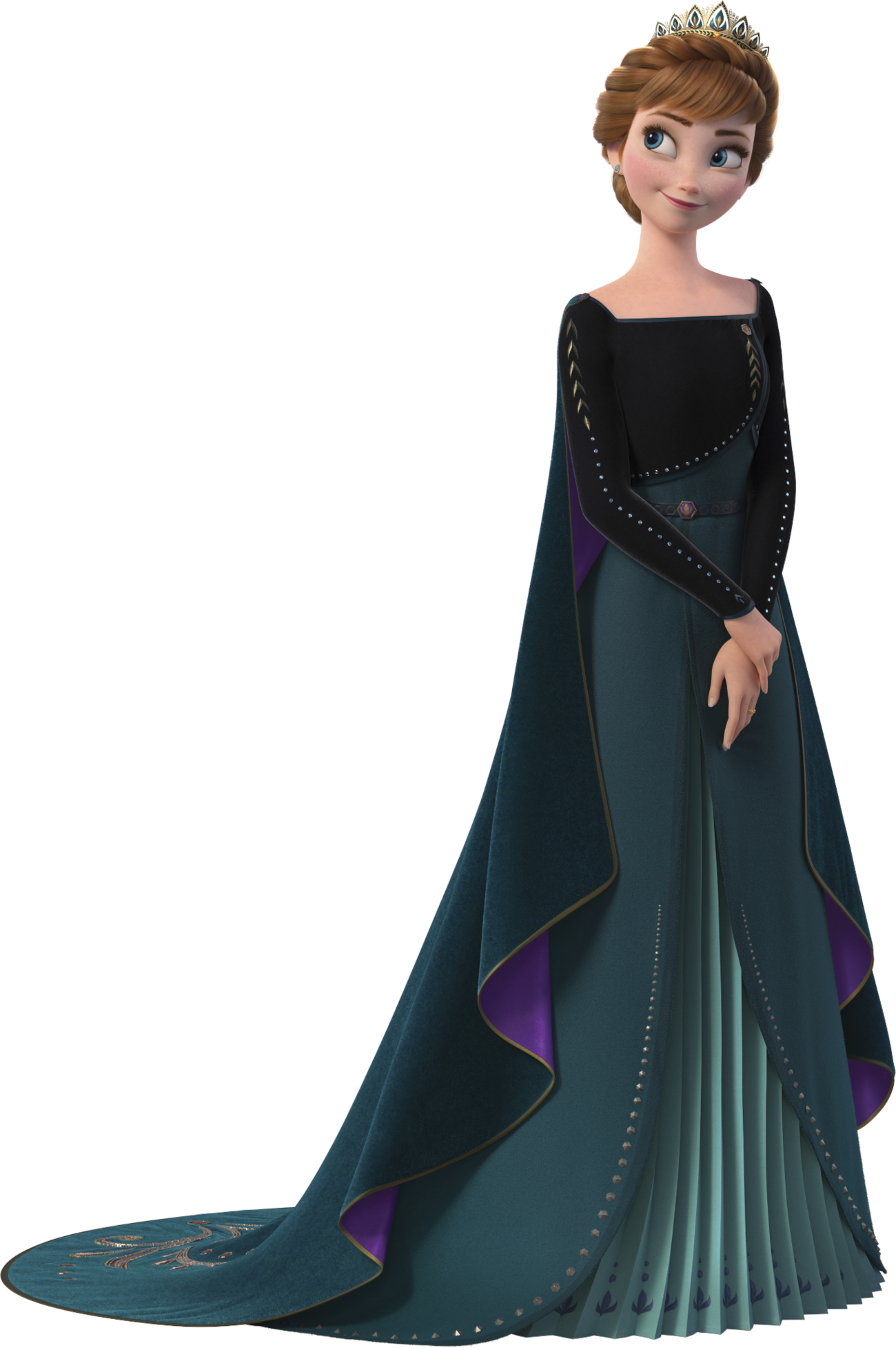New HD images of Frozen 2 Anna Queen of Arendelle (with Kristoff!) and Elsa  as Snow Queen 