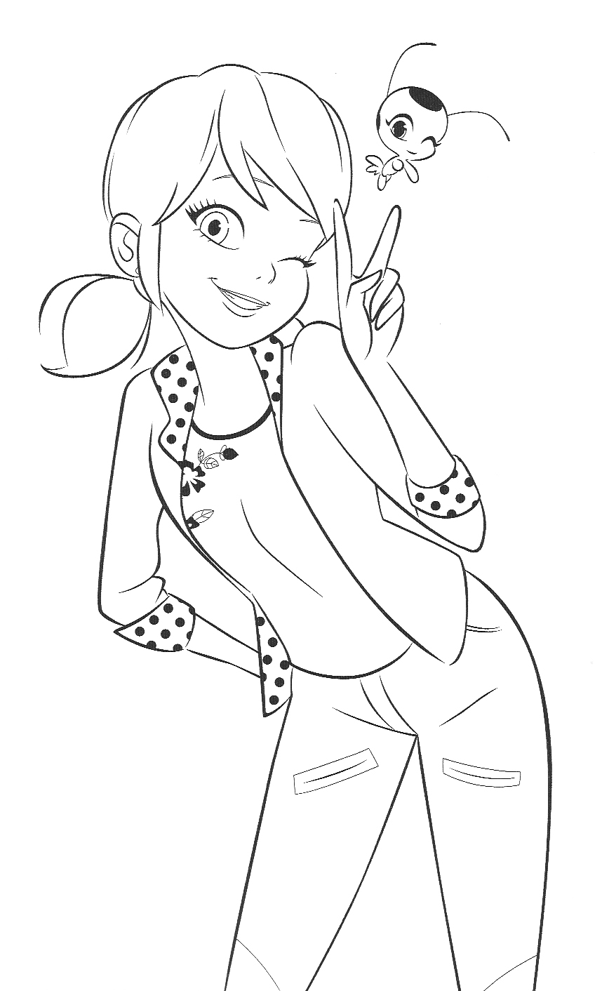 Miraculous Ladybug coloring pages with