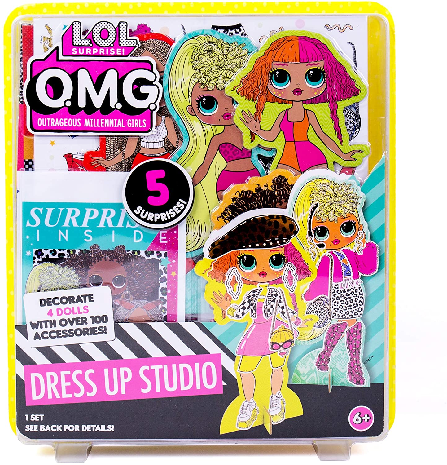 Lol Omg Dress Up Studio With 4 Paper Dolls