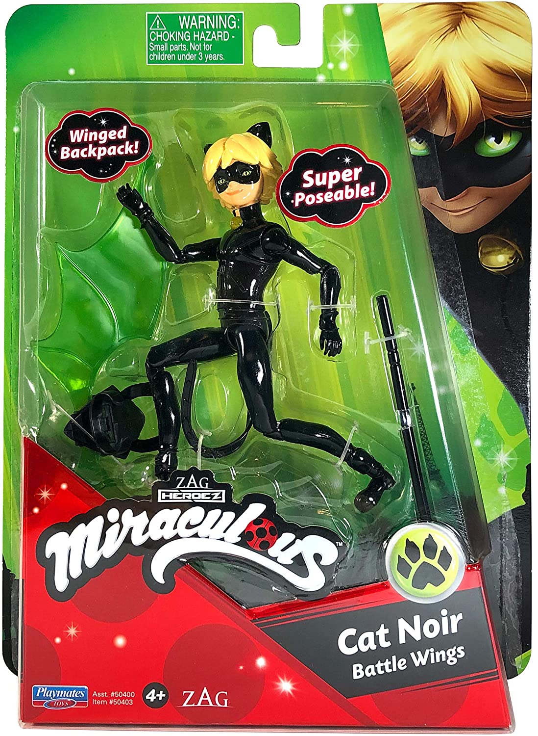 Miraculous Ladybug & Cat Noir Poseable Doll & Action Figures