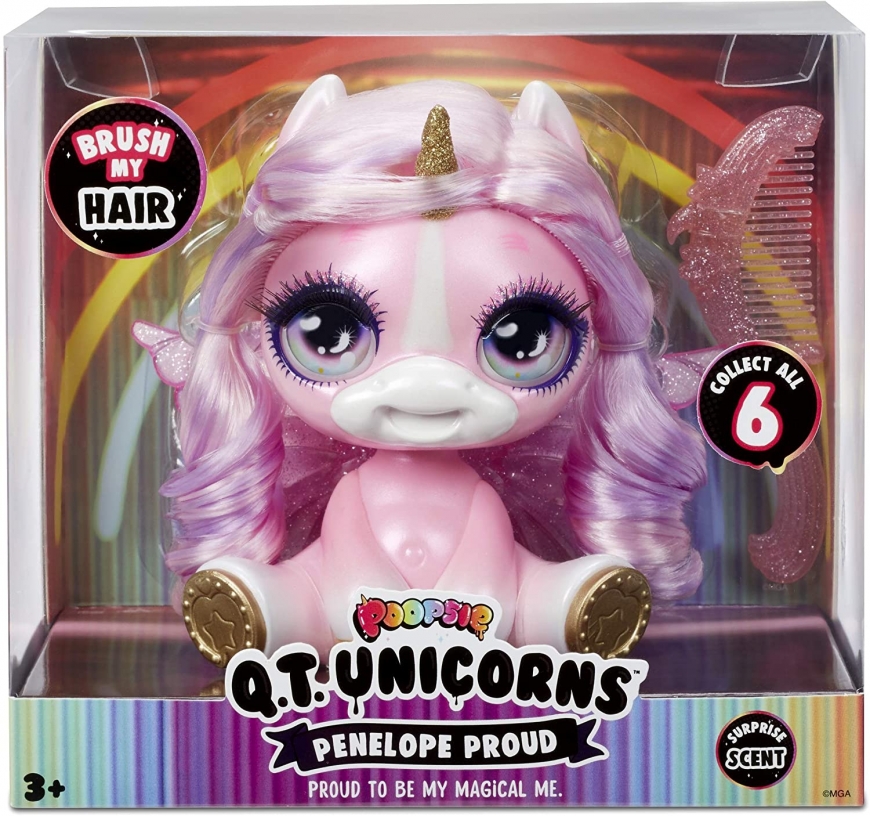 Poopsie Q.T. Unicorns Jenna Jitters Collectible Peach-Colored