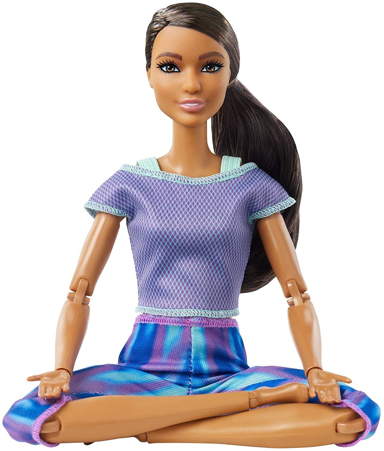 Made to Move Barbie Doll Yoga Barbie Purple Top New in Box NRFB