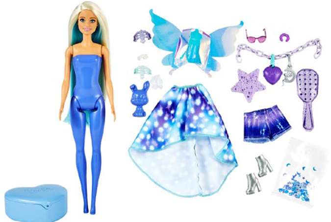 Barbie Color Reveal Peel Doll With 25 Surprises Fairy Fantasy Fashion ...