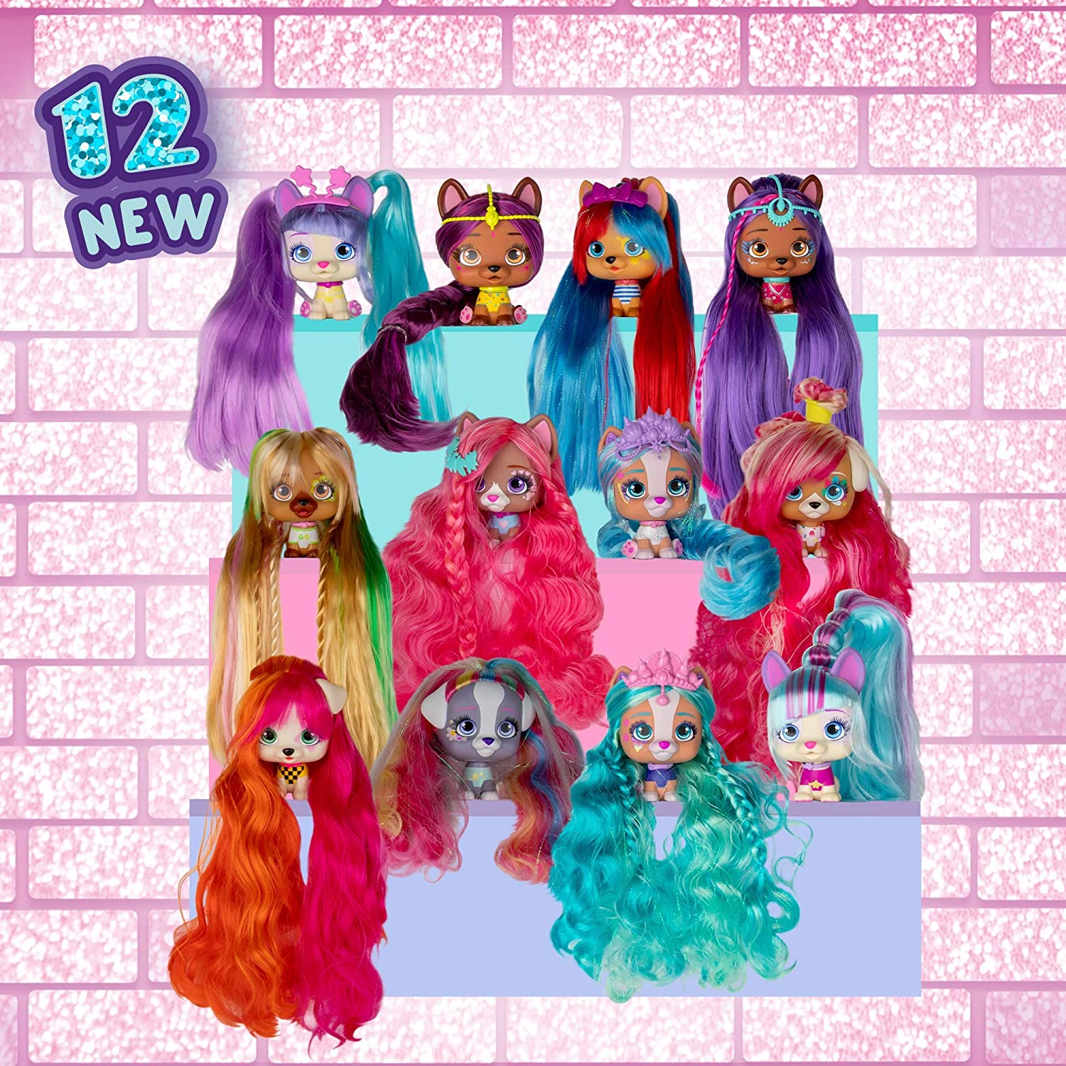 VIP Pets Series 2 Glitter Twist Dolls Assortiti 711709 di IMC Toys