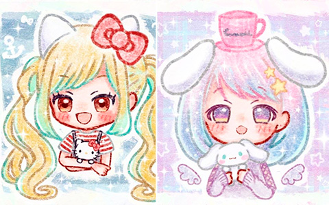 Sanrio characters as cute girls