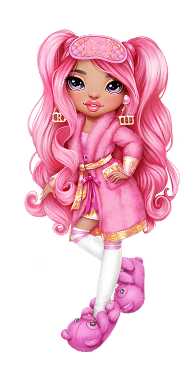 Rainbow high slumber party brianna dulce, poupée de mode rose et set de jeu  avec accessoires, 1 ea
