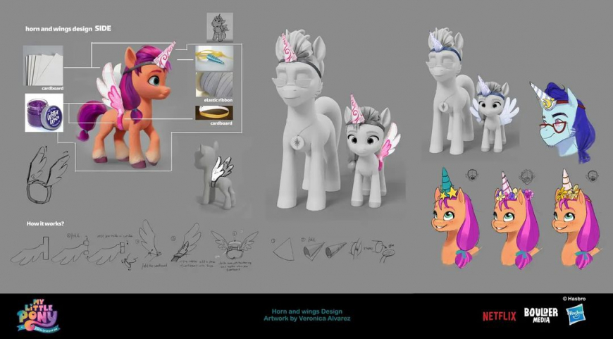 Artwork of various original my little pony characters