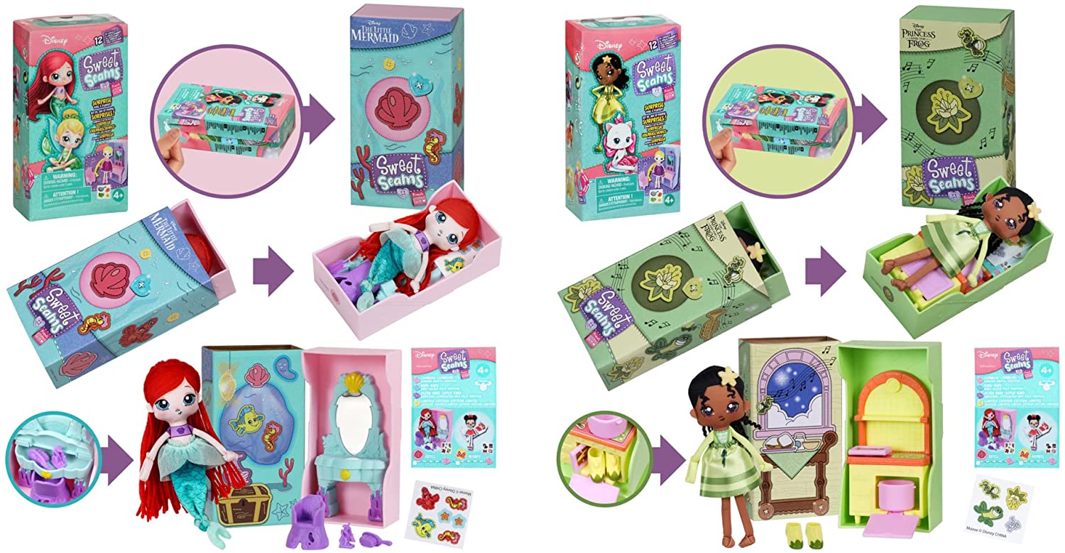 SWEET SEAMS Disney 6 Soft Rag Doll Pack – 1pc Toy