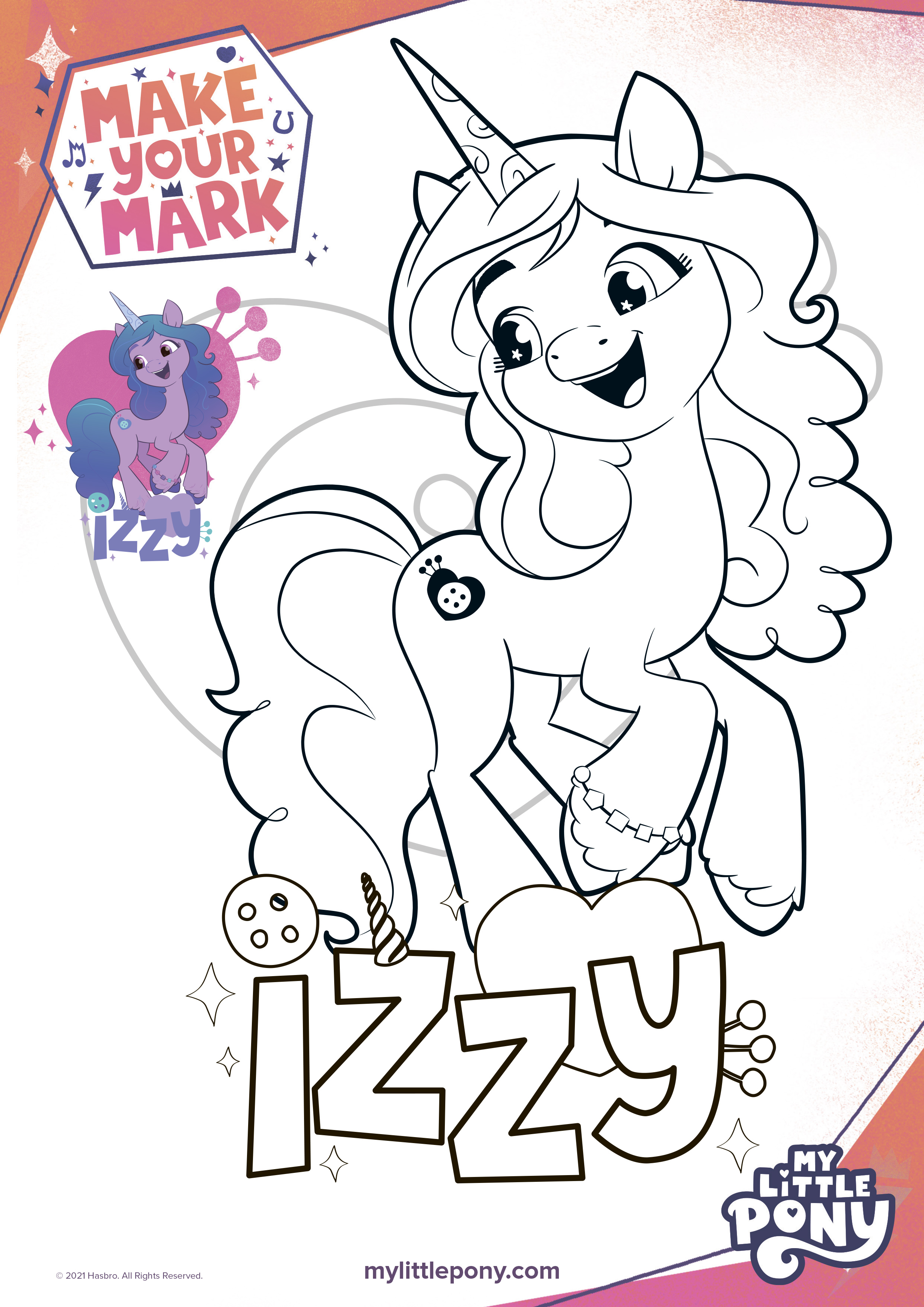 My Little Pony coloring page with logo, It's just an exampl…