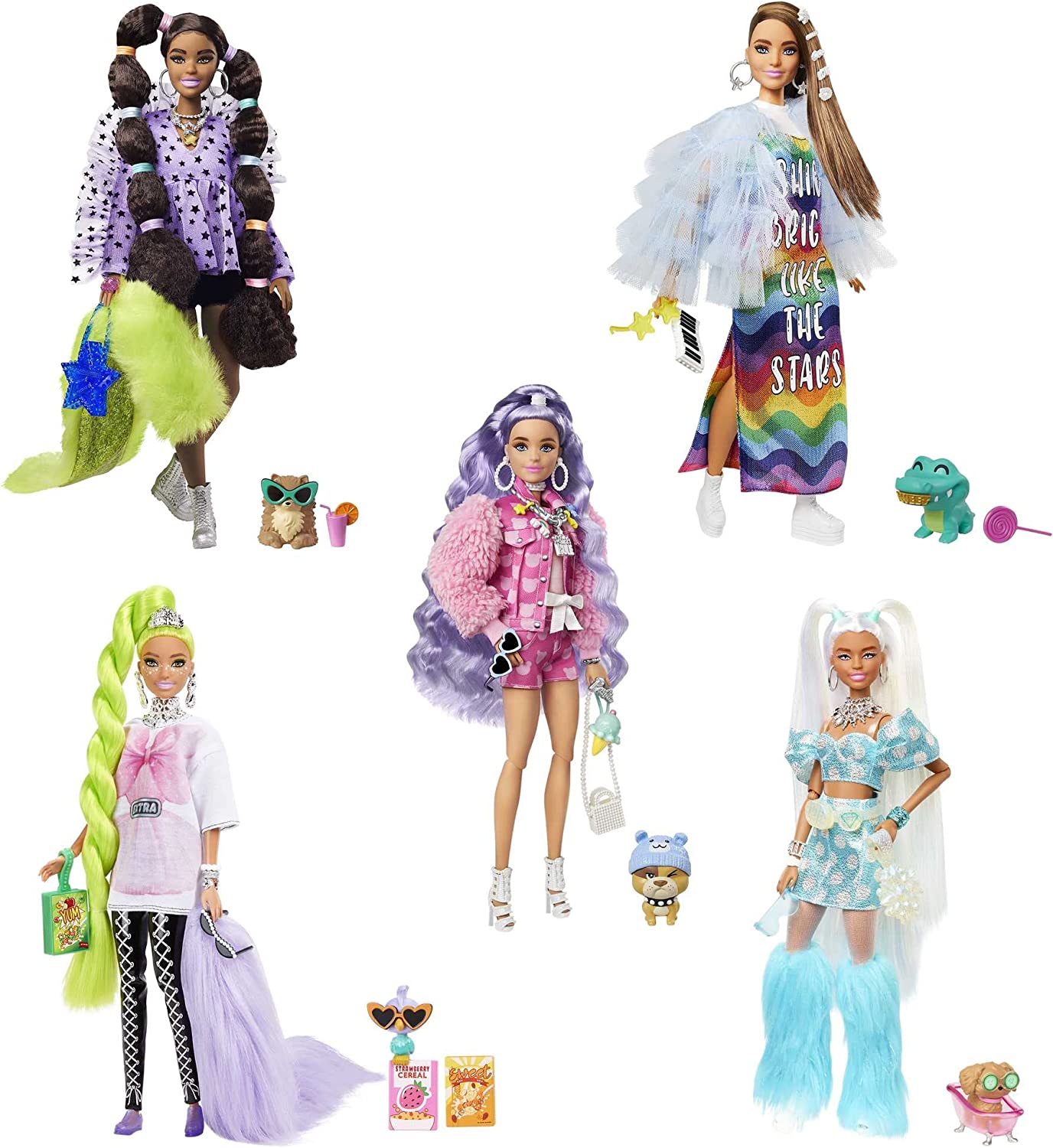 Barbie Mattel 5 Pack Collection Mini Figures