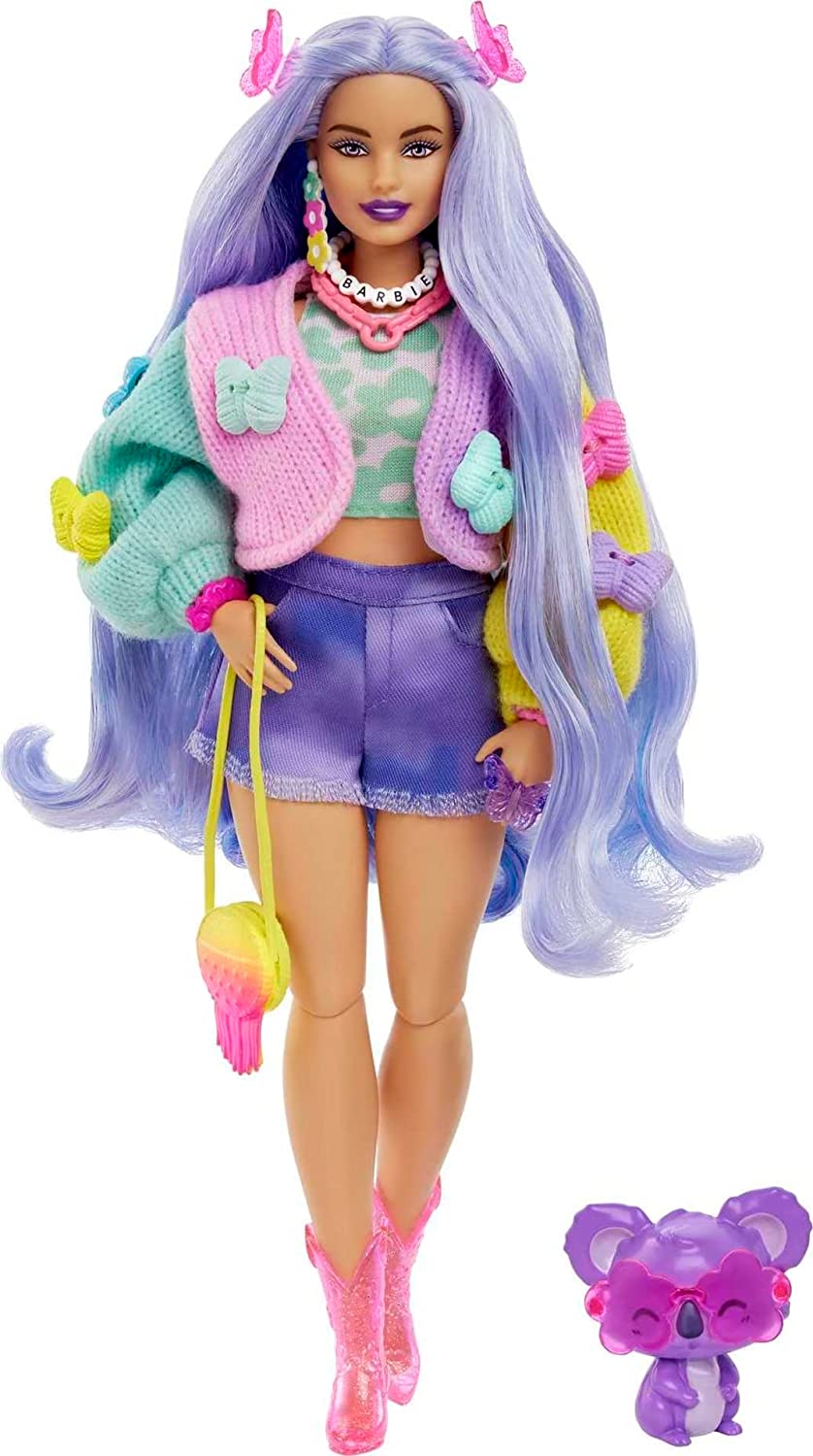 Barbie Extra Bandana Printing Set Doll Multicolor