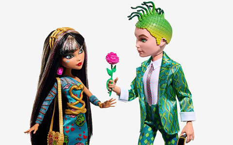 Monster High Dolls, Cleo De Nile and Deuce Gorgon Two-Pack, Valentine's Day  Collector Dolls