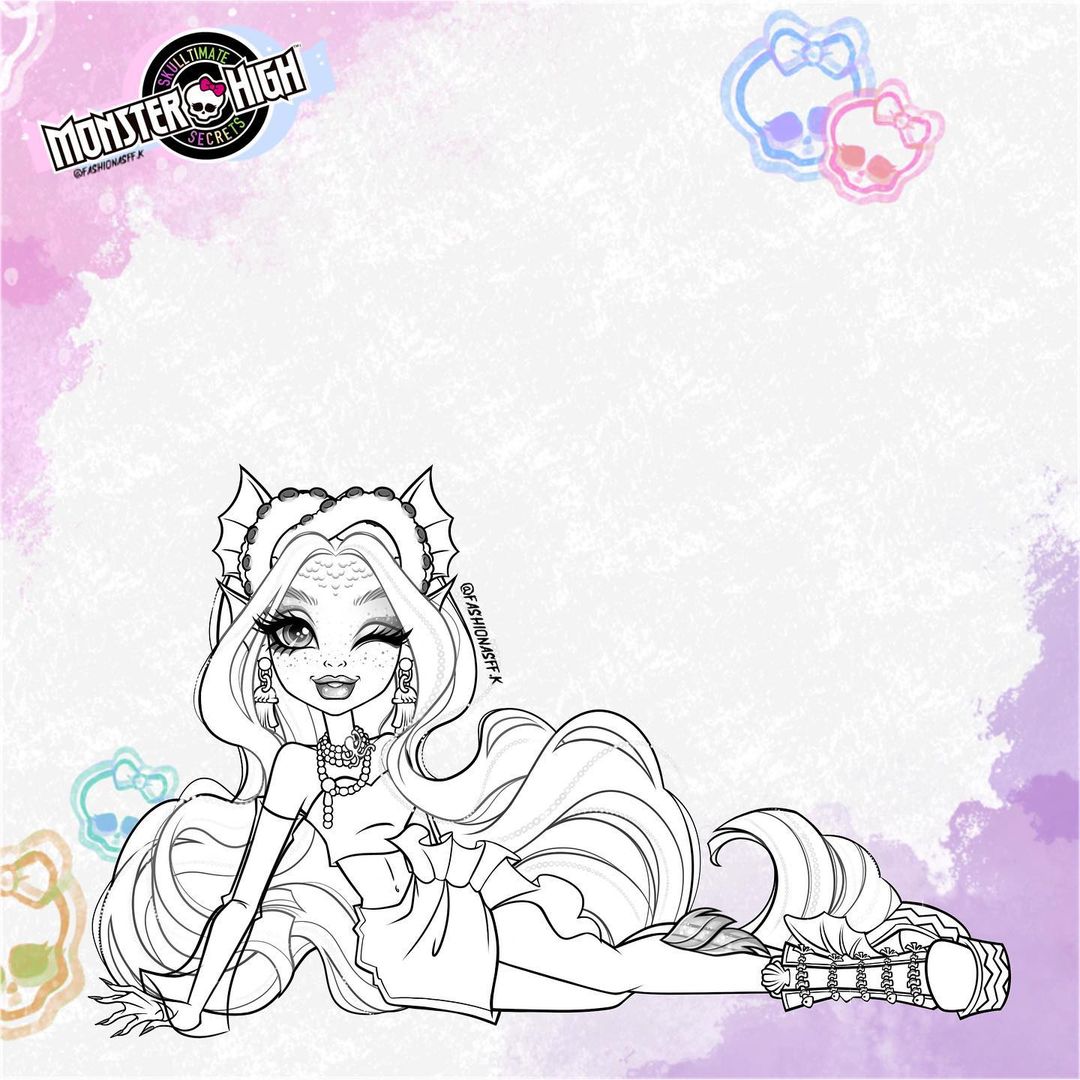 little monster high coloring pages