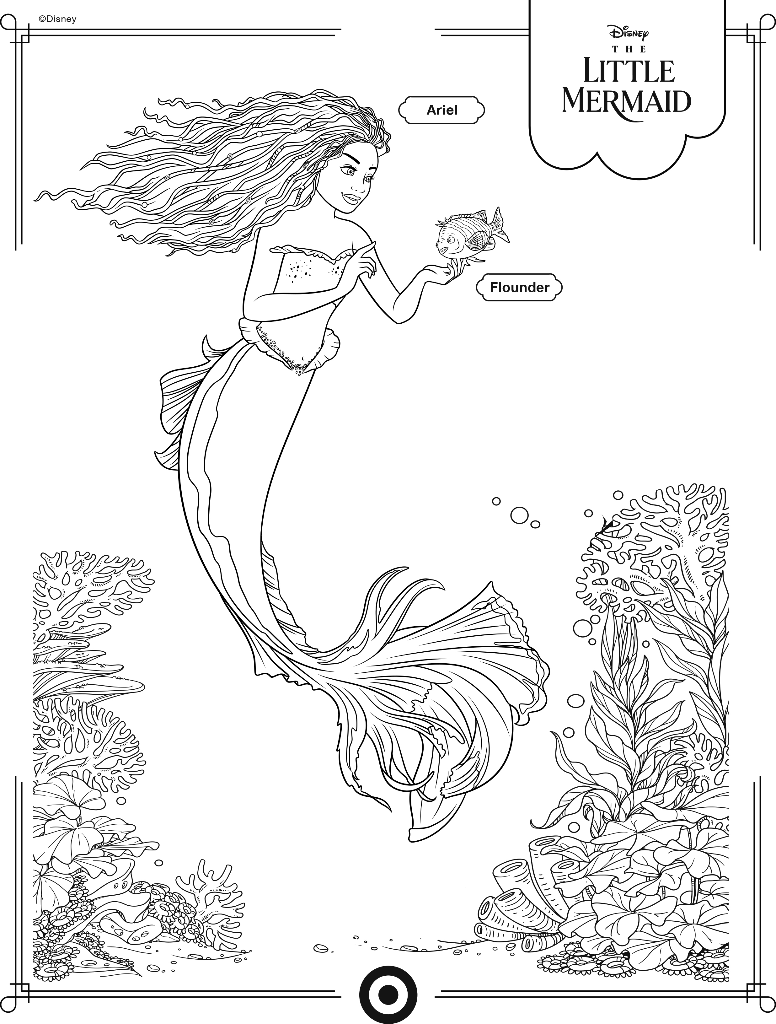 disney little mermaid coloring pages