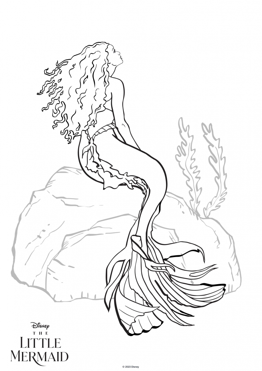 1680804731 The Little Mermaid Movie 2023 Coloring Page 
