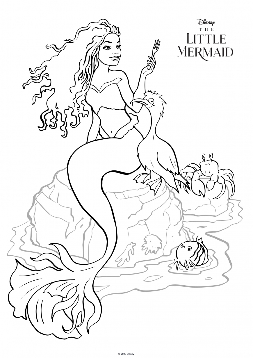 the-little-mermaid-live-action-movie-2023-coloring-pages-with-ariel