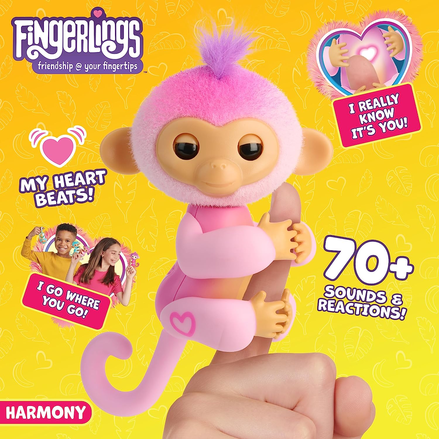 Fingerlings 2023 New Interactive Baby Monkey Reacts To Touch 70+
