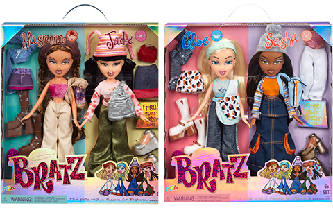 Bratz Slumber Party dolls 2024 Yasmin, Cloe, Sasha, Jade, and