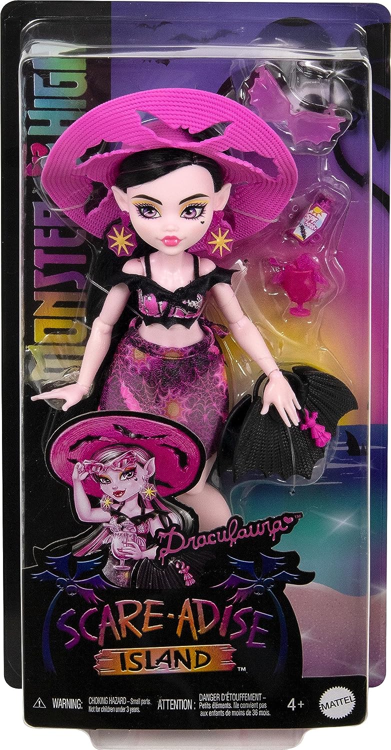 Monster High Draculaura Reel Drama Doll Pet Bat Poster Stand New