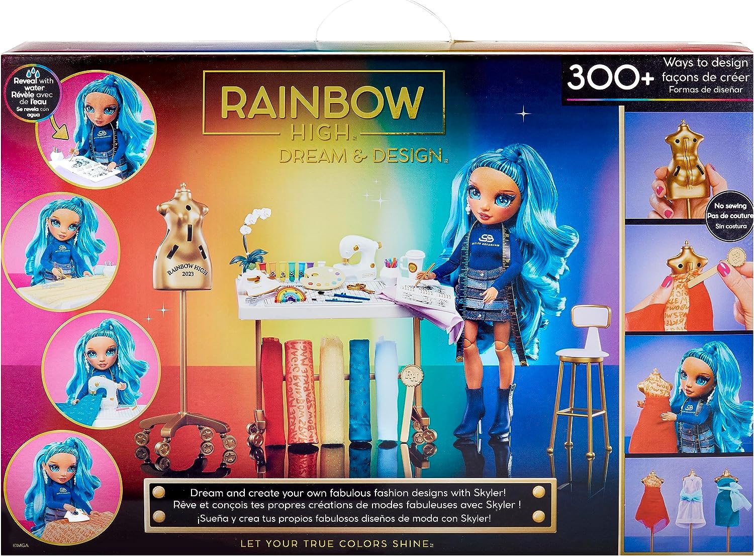 Studio de mode Rainbow High Dream & Design avec poupée Skyler