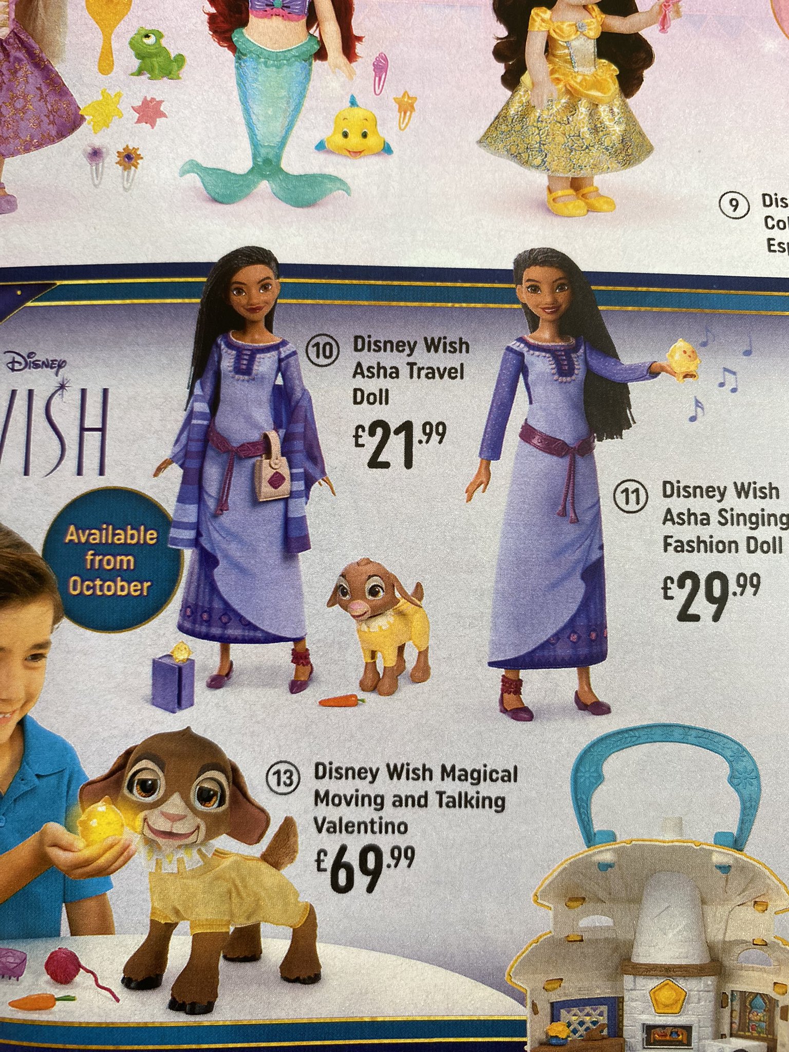 Disney Wish movie 2023 dolls from Mattel Asha and other characters